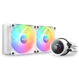 NZXT RL-KR240-W1 Kraken 240 RGB Sistema de refrigeración líquida todo en uno con ventiladores de 12 cm y pantalla LCD en color Blanco Precio: 184.50000019. SKU: B12CKNTFJ8