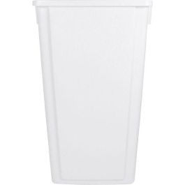 PROBBAX - PB-1090-WHT - Cubo de reciclaje sin tapa - 32 x 46 x 76,2 cm - 80 L - Blanco