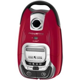 Rowenta RO7473 Silence Force Allergy+ Aspiradora con bolsa, 400W, Filtro Higiénico, Bajo Ruido 65dB, Rojo