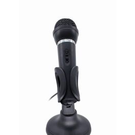 Gembird Micrófono Condensador con Soporte de Mesa Negro 3.5mm