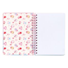 ERIK Cuaderno A5 Sakura, 90 Hojas Tapa Dura con Encuadernación Wire-O, Cierre Elástico y Bolsillo Interior - Diseño BT21