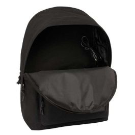 Mochila doble para portatil 15,6"+usb f.c.barcelona chica negro 31x44x18 cm