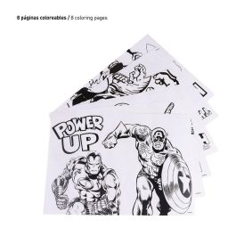Set papelería coloreable marvel Set papelería coloreable marvel