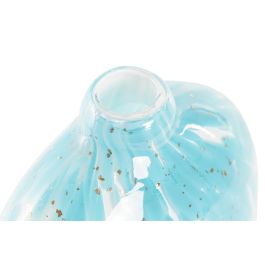DKD Home Decor Jarrón Decorativo de Cristal Azul Estilo Mediterráneo, 28 cm Alto DKD Home Decor Jarrón Decorativo de Cristal Azul Estilo Mediterráneo, 28 cm Alto