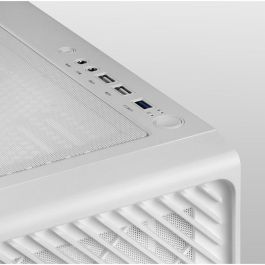 Mars gaming MC-F Semitorre Gaming ATX Blanca con Ventana Cristal Templado y Frontal Metal-Mesh