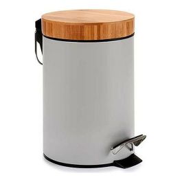 Papelera Gris Metal Plástico Bambú (3000 ml) (3L) Precio: 16.94999944. SKU: S3605559