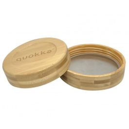 QUOKKA Recipiente de Comida de Cristal 820 ml con Funda Deli Dark Flowers, Tarro Hermético