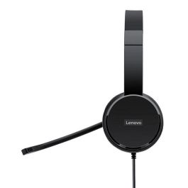 Lenovo Auriculares 4XD0X88524 Negro, Diadema Supraaural USB para Oficina, Micrófono Boom, 137g