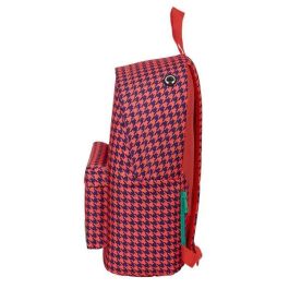 Mochila para Portátil Nait Nait Pata de gallo coral Coral 31 x 41 x 16 cm