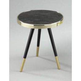 Mesita Auxiliar Glam DKD Home Decor Dorado Negro 42.5 x 48 x 42.5 cm