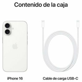 Apple MYE93QL/A iPhone 16 128GB 6.1" 5G Blanco. Pantalla Super Retina XDR, Cámara 48MP, Chip A18, IP68, iOS 18.