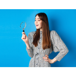 Q-connect Lupa Cristal Aro Metálico Mango Plástico Negro 75 mm 3 Aumentos