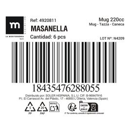 Taza de café cortado Masanella 220 cc - Inde (24 Unidades) Taza de café cortado Masanella 220 cc - Inde (24 Unidades)