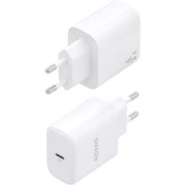Aisens Cargador Pared GaN A110-0969 45W USB Tipo-C PD3.0 Blanco Carga Rápida Portátiles Móviles Tablets