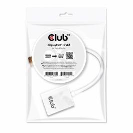 Club3D Adaptador DisplayPort a VGA Activo, Conector DisplayPort 1.1 a VGA, Máxima Resolución 1920x1200, Plug and Play, Negro