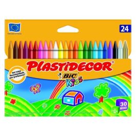 Plastidecor Lápices de Cera Borrables 24 Colores Surtidos para Uso Escolar, No Ensucien, Se Pueden Mezclar y Sacar Punta Precio: 6.59000001. SKU: B1J9E498MV
