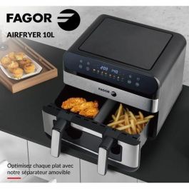 Fagor Freidora sin Aceite Airfryer FGF10 10L 2400W FAG3508510106368 Pantalla Táctil 8 Modos Pregrabados Gran Depósito Cocción