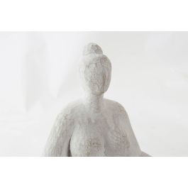 DKD Home Decor Figura Urban Blanco Resina Chica Yoga 15 x 24 x 27.5 cm (4 Unidades)