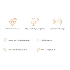 Motorola Monitor de Audio para Bebés AM21, 300 m, Blanco