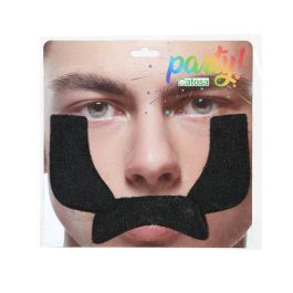 Bigote y Patillas Negras Estilo Hippie Años 70 para Disfraz de Adulto, Accesorio Retro para Carnaval y Festivales Temáticos