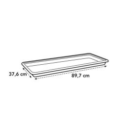 Elho Green Basics 100 Platillo para maceta XXL Terracota Exterior Ø 89.7x5.7cm, Plástico 100% reciclado, con reserva de agua