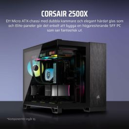 Corsair CC-9011287-WW Caja de PC 2500X mATX Aluminio Negro/Obsidiana