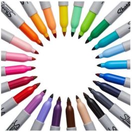 Sharpie Marcador Punta Fina F, 18 Piezas, Colores Surtidos Fun, Secado Rápido y Resistente al Agua Blister