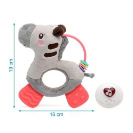 KioKids Juguete Peluche Cebra Colgante para Cuna y Cochecito con Música, Luces, Mordedor, Lavable, Gris, +3 Meses