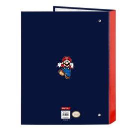 Safta Carpeta Folio 4 Anillas Super Mario World 26,5x33x4 cm