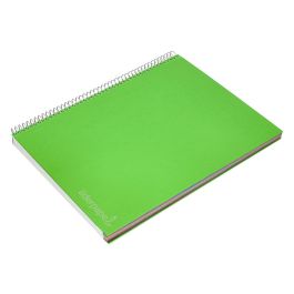 Cuaderno Espiral Liderpapel A4 Micro Jolly Tapa Forrada 140H 75 gr Cuadro 5 mm 5 Bandas 4 Taladros Color Verde