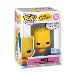 Funko Pop! Los Simpsons Bart 'Eat my shorts!' Figura Coleccionable de Vinilo con Bocadillo, 10,9 cm