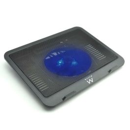 Ewent EW1250 Soporte de Refrigeración para Portátil hasta 16", Ventilador Silencioso 125mm, USB, Antideslizante