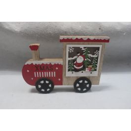 DKD Home Decor Decoración Luminosa de Navidad Tren Tradicional MDF con LED, Natural Rojo, 24x17.5x2 cm, Pilas AA, Pack 6 Unidades Precio: 25.70766. SKU: B19QFZPKWH
