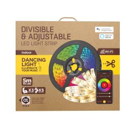 Tiras LED Muvit iO Negro Multicolor Dorado F 5 m