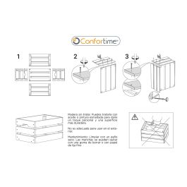 Caja de Madera Apilable 35x25x18 cm Confortime - Inde (4 Unidades) Caja de Madera Apilable 35x25x18 cm Confortime - Inde (4 Unidades)