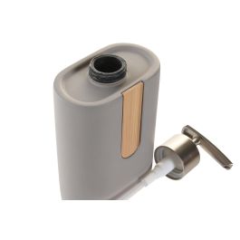DKD Home Decor Dosificador Scandi Gris Natural Cemento Bambú 5 x 15 x 8.5 cm