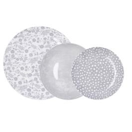 Bidasoa Vajilla Porcelana Aquilea 12 Piezas 4 Personas Gris Precio: 27.50000033. SKU: B16V9QCNN8
