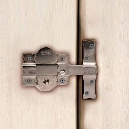 Micel Crr10 Cerrojo de Sobreponer 86 mm Cilindro 50 mm Níquel Acero con 5 Llaves de Seguridad, Cadenilla y Sistema Antibumping