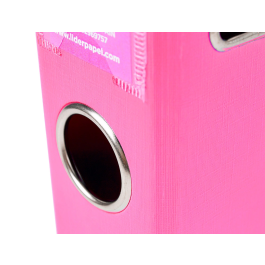 Liderpapel Archivador de Palanca A4 Documenta Forrado PVC Rado Lomo 52 mm Rosa con Compresor Metálico