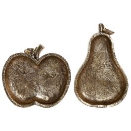 DKD Home Decor Bandeja Vaciabolsillos Moderno Dorado Resina 24 x 15 x 3 cm (6 Unidades)