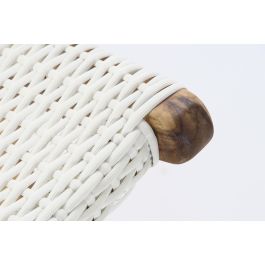 Silla de Jardín DKD Home Decor MB-177833 Blanco Natural PVC Teca 65 x 80 x 68 cm
