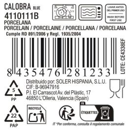 La Mediterranea Bol "Calobra" Azul Ø15.5x6.2 cm (24 Unidades)