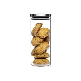 La Mediterranea Tarro Borosilicato Acero Inoxidable 1650 ml 10.8x10.8x26 cm