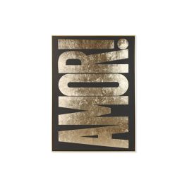 DKD Home Decor Cuadro de Pared Decorativo Glam con Diseño Amor Dorado y Negro, Dimensiones 143x103x4.5 cm, Lienzo y PS Precio: 98.50000039. SKU: B1FJNHBJE6