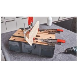 Bessey STC-S-MFT Brida Horizontal con Brazo Abierto y Placa Base, 14 Piezas, para Sistemas MFT