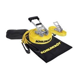 Schildkröt AUC1722948760219 Slackline 15 m largo x 5 cm ancho con Trinquete Metálico y Correa de Entrenamiento - Máx. 150 kg