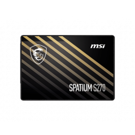 MSI Spatium S270 SSD 240GB, Disco de Estado Sólido Interno 2.5" SATA III 3D NAND para PC y Portátil, 400 MB/s Escritura