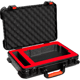 GATOR Estuche Rígido para Pedalera Neural DSP Quad Cortex TSA Viaje - ABS con Interior de Espuma EVA y Tricot Rojo
