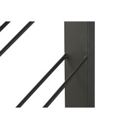 DKD Home Decor Botellero de Vino Loft de Metal Negro para 16 Botellas, Diseño de Pared, 160x70x6 cm