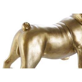 DKD Home Decor Figura Bulldog Dorado Resina 17 x 23 x 38 cm (2 Unidades)